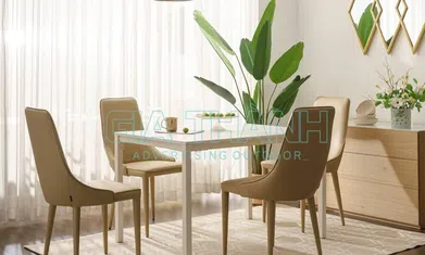 Phong cách tối giản cho phòng ăn với bàn ăn Dubai